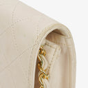 Chanel Classic Single Flap Bag White Quilted Lambskin With 24K Gold-Plated Hardware
