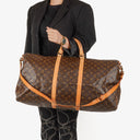 Louis Vuitton Keepall 60 Bandoulière Monogram Canvas Travel Bag