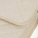 Chanel Classic Single Flap Bag White Quilted Lambskin With 24K Gold-Plated Hardware