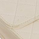 Chanel Classic Single Flap Bag White Quilted Lambskin With 24K Gold-Plated Hardware