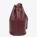 Cartier Must De Cartier Burgundy Leather Small Bucket Bag