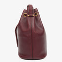Cartier Must De Cartier Burgundy Leather Small Bucket Bag