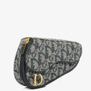 Christian Dior Small Blue Diorissimo Saddle Pouch