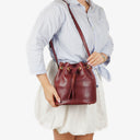 Cartier Must De Cartier Burgundy Leather Small Bucket Bag