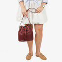Cartier Must De Cartier Burgundy Leather Small Bucket Bag