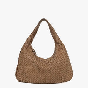 Bottega Veneta Nappa Intrecciato Brown Medium Veneta Hobo Bag