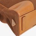 Prada Brown Canvas and Leather Soft Bag