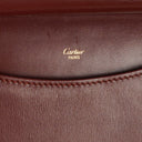 Cartier Must De Cartier Burgundy Leather Bag