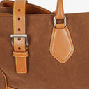 Prada Brown Canvas and Leather Soft Bag
