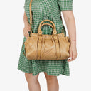 Miu Miu Vitello Beige Satchel Bag
