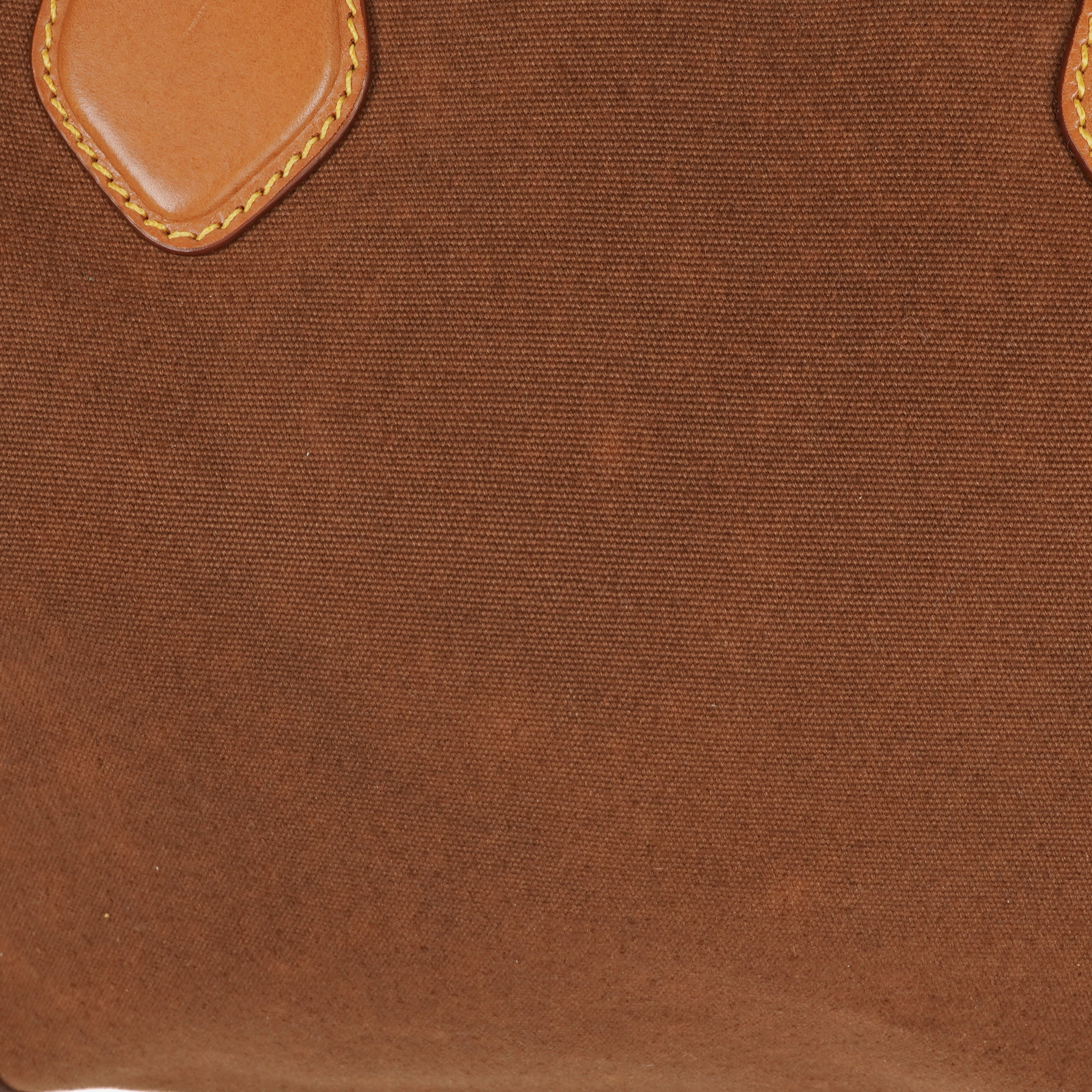 Prada Brown Canvas and Leather Soft Bag