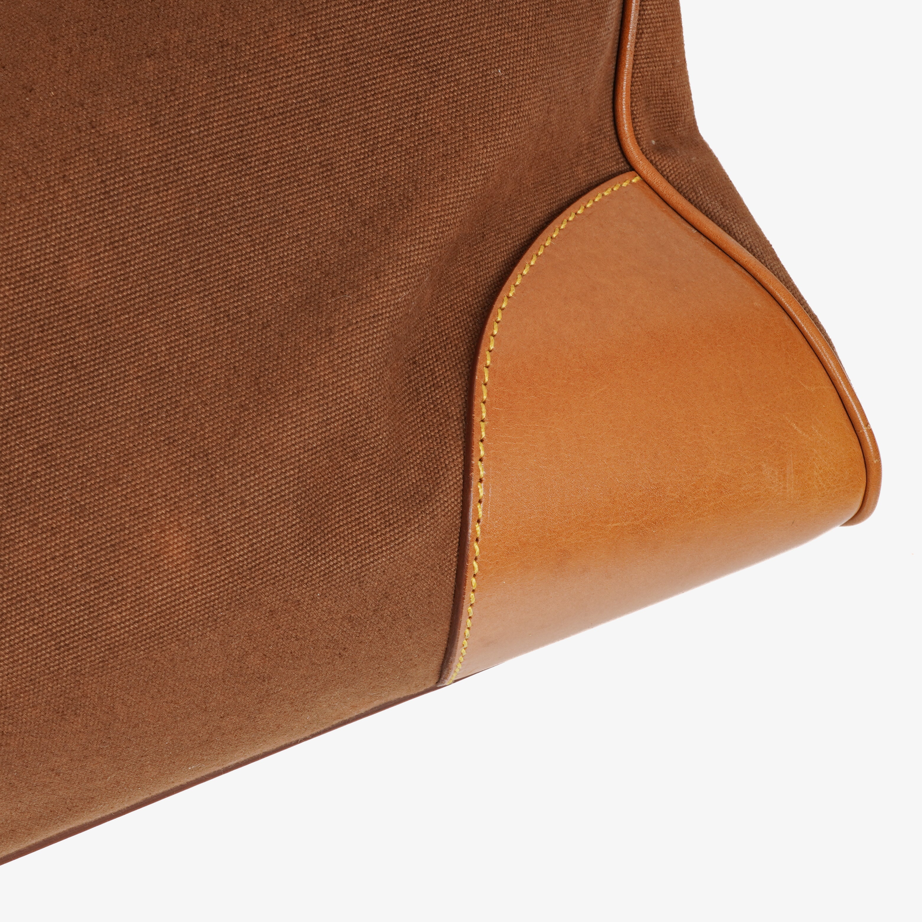 Prada Brown Canvas and Leather Soft Bag