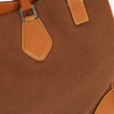 Prada Brown Canvas and Leather Soft Bag