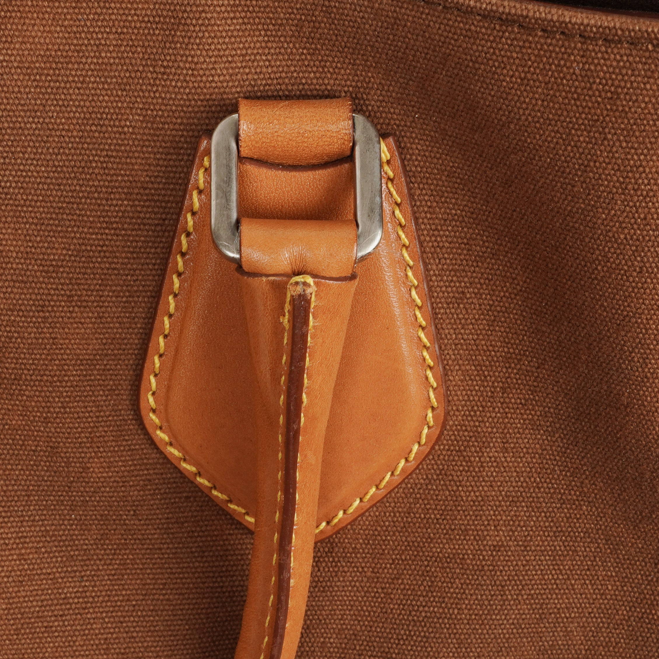 Prada Brown Canvas and Leather Soft Bag