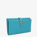 Hermès Blue Epsom Leather Béarn Wallet