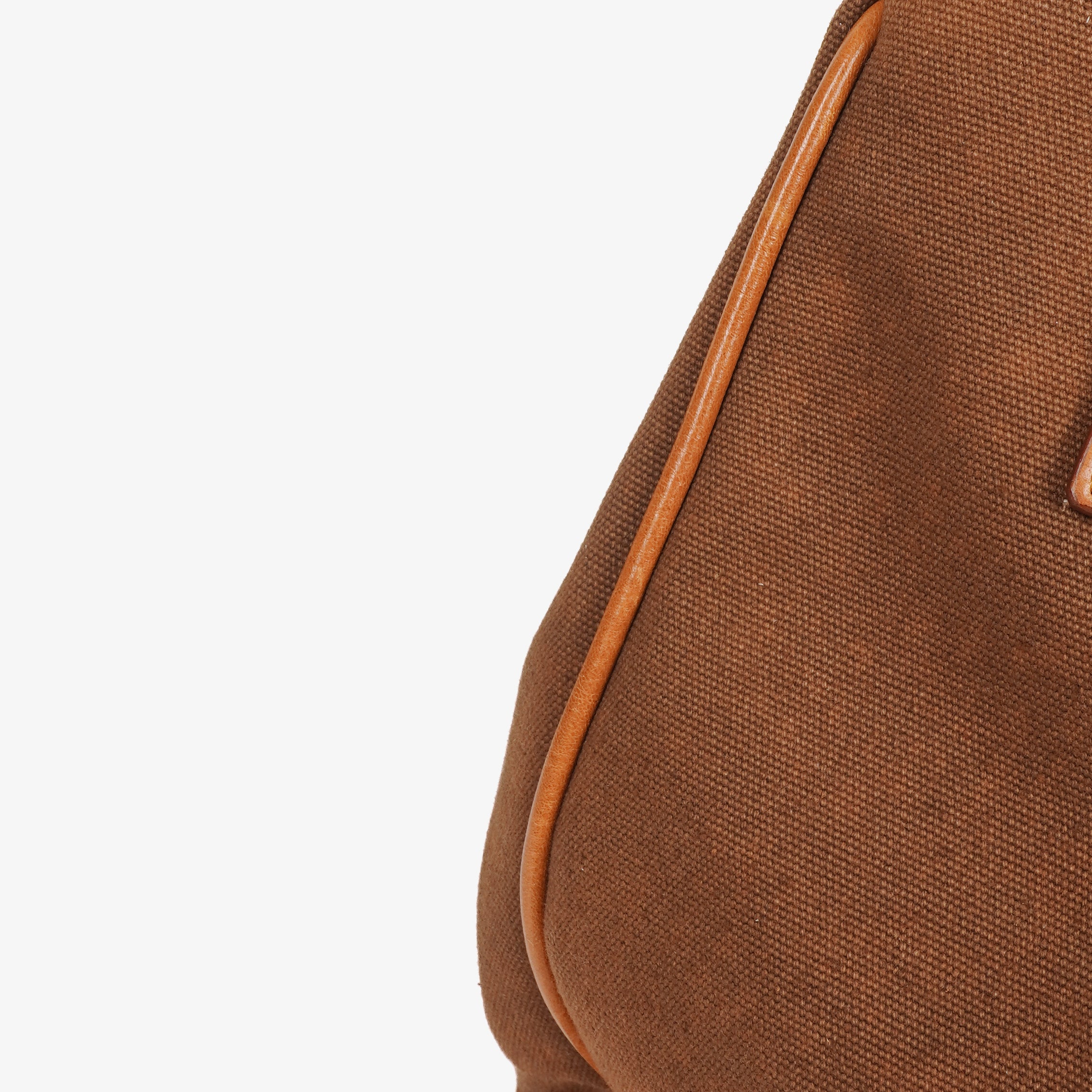 Prada Brown Canvas and Leather Soft Bag