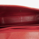 Chanel Red Lambskin Vertical Quilted Jumbo Single Flap