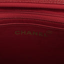 Chanel Red Lambskin Vertical Quilted Jumbo Single Flap