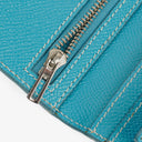 Hermès Blue Epsom Leather Béarn Wallet