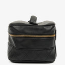 Chanel Black Leather Vanity Case