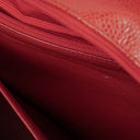 Chanel Red Lambskin Vertical Quilted Jumbo Single Flap