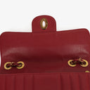 Chanel Red Lambskin Vertical Quilted Jumbo Single Flap