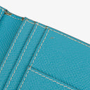 Hermès Blue Epsom Leather Béarn Wallet