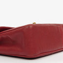 Chanel Red Lambskin Vertical Quilted Jumbo Single Flap