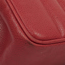 Chanel Red Lambskin Vertical Quilted Jumbo Single Flap