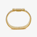 Hermes Black Equestrian Enamel and Gold Plated Loquet Bangle Quartz Watch L01.100