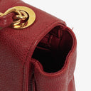 Chanel Red Lambskin Vertical Quilted Jumbo Single Flap