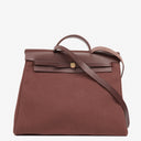 Hermes Herbag Toile Vache Hunter Havane MM 2 In 1 Bag