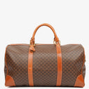 Celine Vintage Macadam Triomphe Brown Travel Bag
