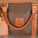 Celine Vintage Macadam Triomphe Brown Travel Bag