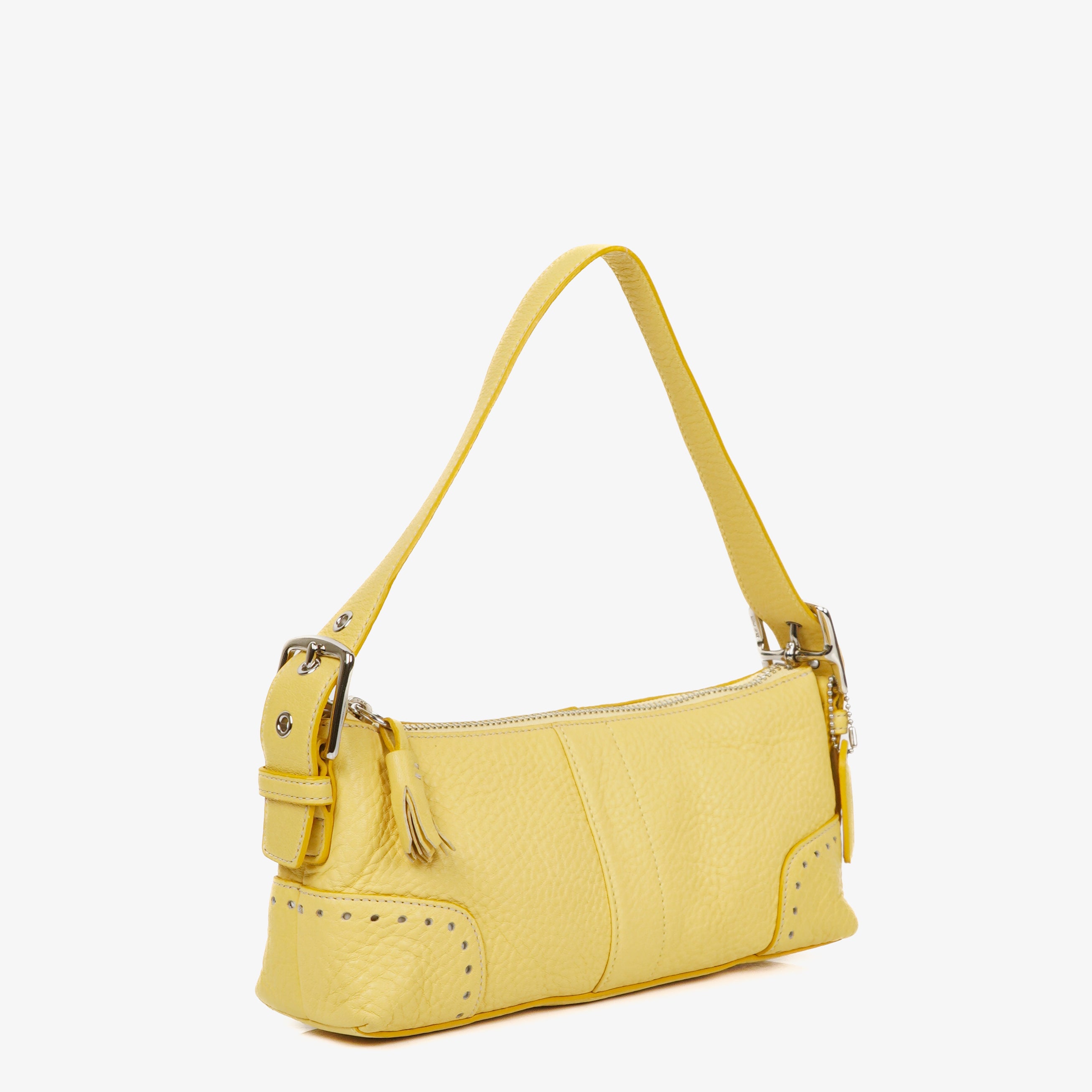 Coach Hampton Yellow Baguette Bag