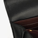 Chanel Lambskin Quilted Large Gusset Flap Wallet Black