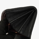 Chanel Lambskin Quilted Large Gusset Flap Wallet Black