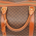 Celine Vintage Macadam Triomphe Brown Travel Bag