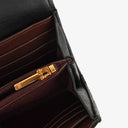 Chanel Lambskin Quilted Large Gusset Flap Wallet Black