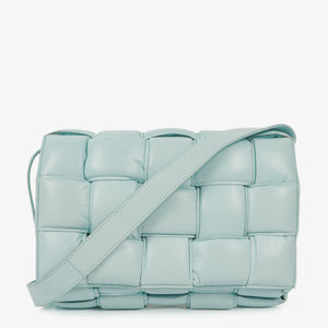 Bottega Veneta Spearmint Nappa Maxi Intreccio Padded Cassette Crossbody Bag