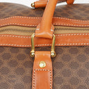 Celine Vintage Macadam Triomphe Brown Travel Bag
