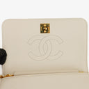 Chanel Classic Full Flap Bag White Quilted Leather 24K Gold-Plated Hardware