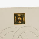Chanel Classic Full Flap Bag White Quilted Leather 24K Gold-Plated Hardware