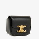 Celine Mini Triomphe Black Shiny Calfskin Shoulder/Crossbody Bag
