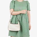 Gucci GG Bi-Colour Woven Shoulder Hobo Bag