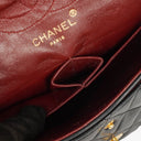Chanel Vintage Small Classic Double Flap Bag Black Quilted Lambskin &nbsp;24K Gold-Plated Hardware