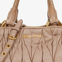 Miu Miu Matelasse Leather Tote Bag