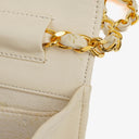 Chanel Classic Full Flap Bag White Quilted Leather 24K Gold-Plated Hardware