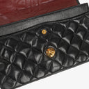 Chanel Vintage Small Classic Double Flap Bag Black Quilted Lambskin &nbsp;24K Gold-Plated Hardware