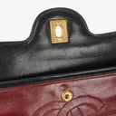 Chanel Vintage Small Classic Double Flap Bag Black Quilted Lambskin &nbsp;24K Gold-Plated Hardware